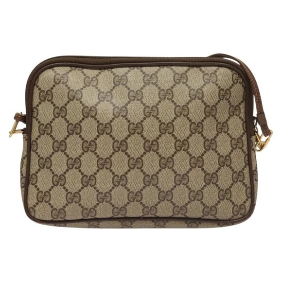 GUCCI GG Supreme Shoulder Bag PVC Beige Gold 97 02 068 Auth BA3641 - Picture 2 of 16